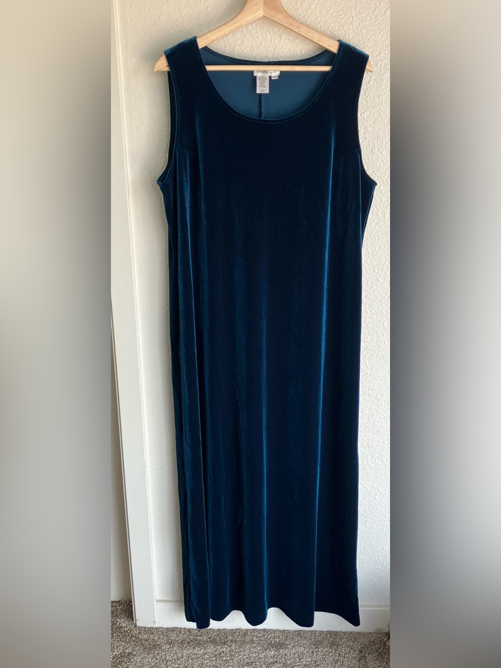 Vintage Coldwater Creek sleeveless velvet maxi dress XL